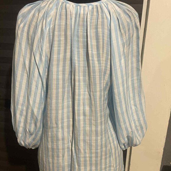 LC LAUREN CONRAD WOMEN'S BLUE/WHITE STRIPED LONG SLEEVE SIZE XS RAYON BLEND - Picture 4 of 7